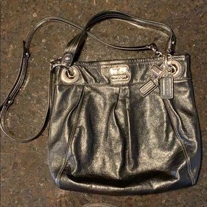Coach black leather purse